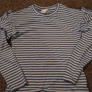 Blue & white striped shirt long sleeve from h&m